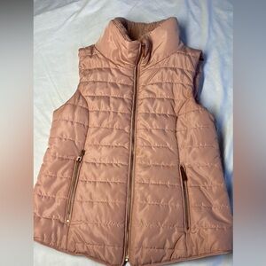 Guess Quilted Sleeveless Puffer Vest in Blush